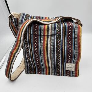 Core Hemp Coolorful Striped Crossbody Boho Gypsy Hippy Bag